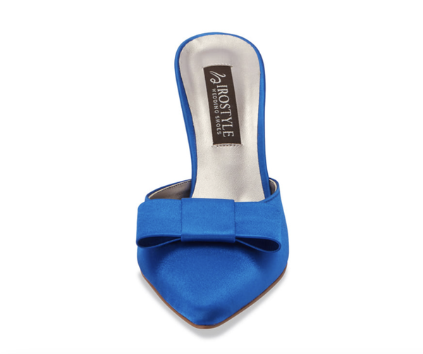 Shallot 緞面高級穆勒跟鞋・RS190715(Blue)