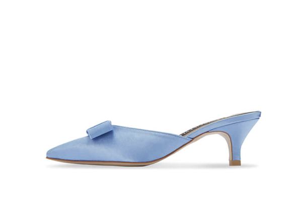 Shallot 緞面高級穆勒跟鞋・RS190715(Bluegray)