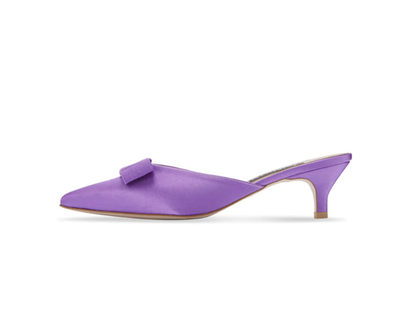 Shallot 緞面高級穆勒跟鞋・RS190715(Purple)