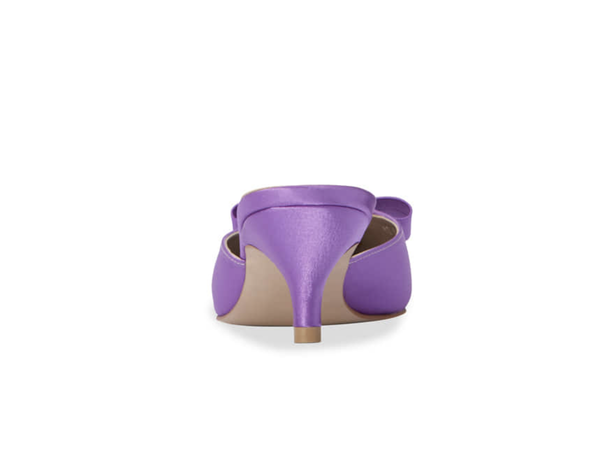 Shallot 緞面高級穆勒跟鞋・RS190715(Purple)
