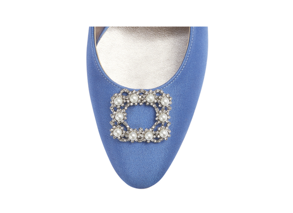 施華洛世奇水鑽珍珠高跟鞋・RS200408(Blue)