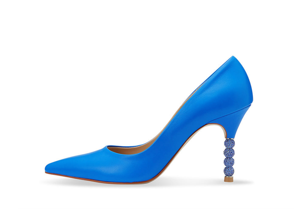 Crystal Ball水晶鑽跟皮革高跟鞋・RS200801 (blue)