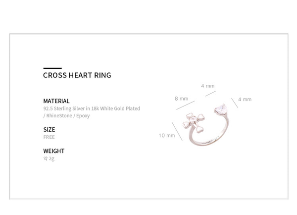 Cross Heart Ring戒指・NHSERN07