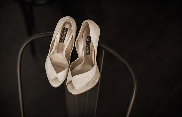 VI蕾絲高跟婚鞋・GS150103(Ivory)