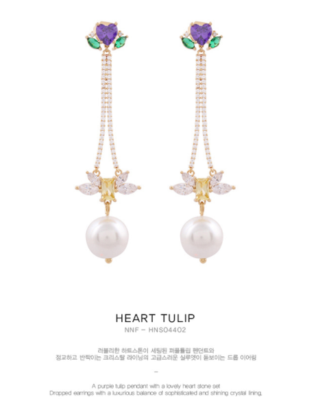 Heart Tulip Earring耳環・HNS04402