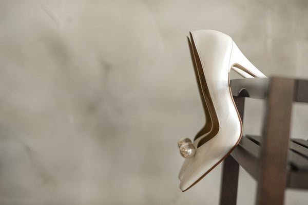 Melanie 優雅皮革珍珠宴會鞋・RS160319(Ivory)