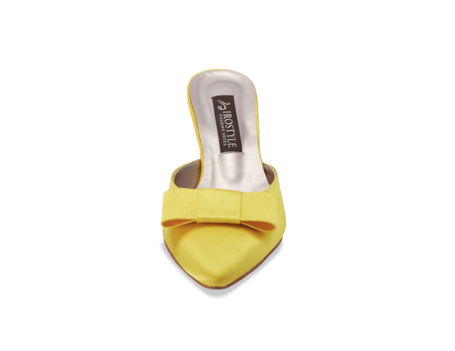 Shallot 緞面高級穆勒跟鞋・RS190715(Yellow)