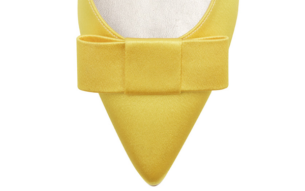 Shallot 緞面高級穆勒跟鞋・RS190715(Yellow)
