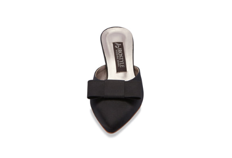 Shallot 緞面高級穆勒跟鞋・RS190715(Black)
