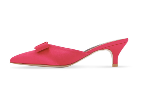 Shallot 緞面高級穆勒跟鞋・RS190715(Pink)